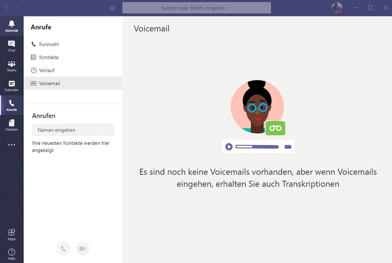 In Teams lassen sich auch Webkonferenzen, Online-Konferenzen und Anrufe durchführen. (Bild: Joos / Microsoft)