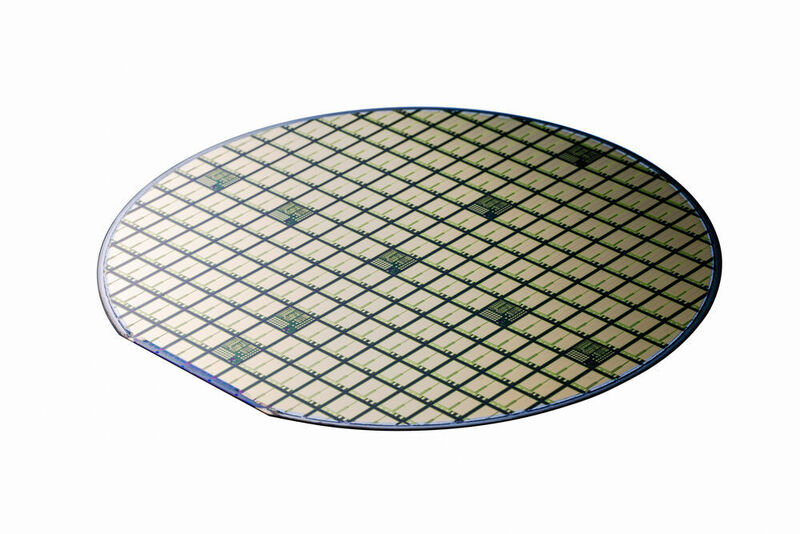 SiC power semiconductor wafer. (DENSO)