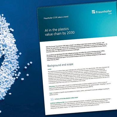 Neues Positionspapier: Künstliche Intelligenz als Schlüssel zur Circular Plastics Economy bis 2030 (Bild: Fraunhofer-Institut Umsicht)