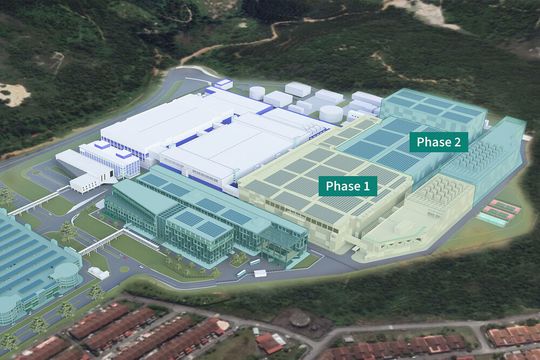 Rendering of Infineon Technologies AG’s manufacturing site in Kulim, Malaysia: By significantly expanding the fab – over and above the original investment announced in February 2022 – Infineon will build the world’s largest 200-millimeter SiC Power Fab.(Source:  Infineon Technologies AG)