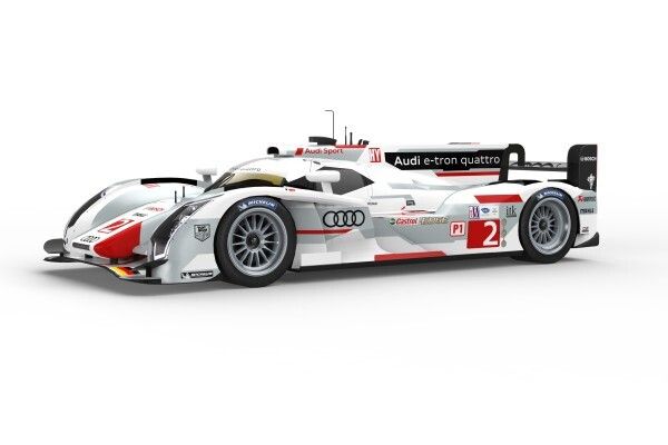 Der neue Audi R18 e-tron quattro: für die Rennsaison 2013 wurde der Rennbolide mit Hybridantrieb gründlich überarbeitet (Bild: Audi Motorsport)