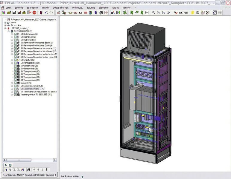 Eplan Cabinet ist 2002 die erste 3D-Software zum Schaltschrankaufbau – gefolgt von Eplan Pro Panel. (Eplan )