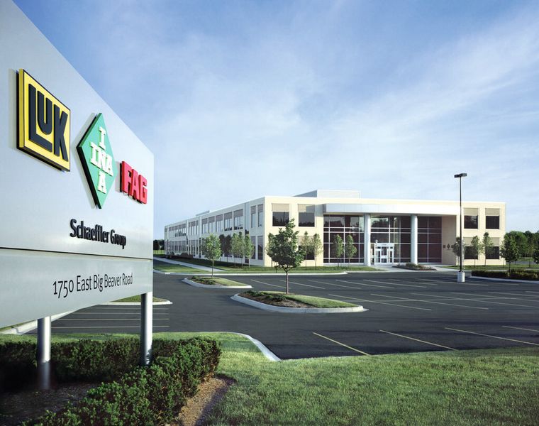 Einer der Schaeffler-Standorte in Nord-Amerika ist das Forschungs- und Entwicklungszentrum in Troy, vor den Toren Detroits. (Bild: Schaeffler)