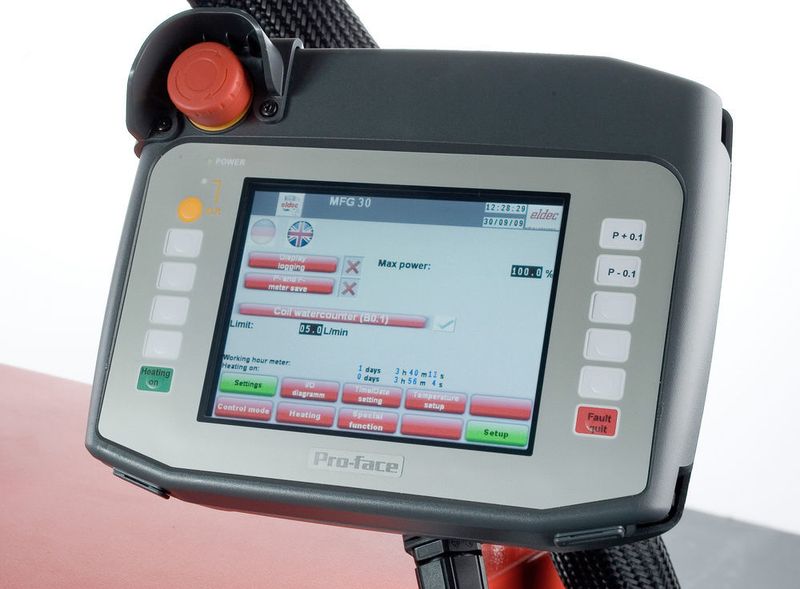 Eine intuitive Bedienerführung mit Touchscreen erleichtert die schnelle Konfiguration der Mico-Induktionsgeneratoren. (Eldec)