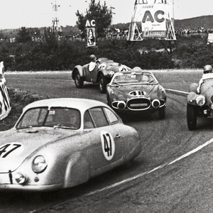 Porsche 356 SL beim Rennen in Le Mans, 1952.(Bild:  Porsche)