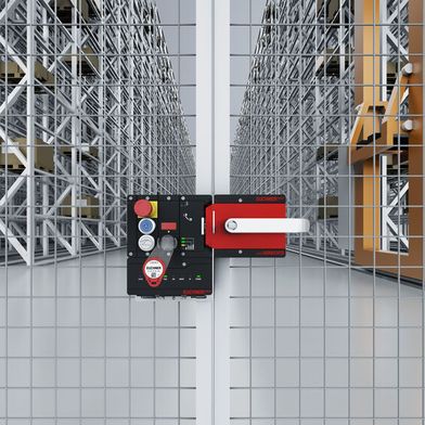 Dream-Team für die Intralogistik: Das modulare Schutztürsystem MGB2 Modular kombiniert mit dem Schlüsselsystem CKS erfüllt alle Anforderungen an Flexibilität, Kosteneffizienz und Betriebssicherheit. (Bild: Euchner)