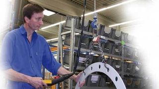 ((BU Bild)) Der Kettenzug Abucompact mit einer Tragfähigkeit von bis zu 200 kg wurde sowohl für den industriellen als auch privaten Einsatzbereich konzipiert. (Archiv: Vogel Business Media)