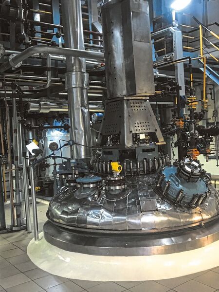 Die Bedingungen im Reaktorbehälter sind anspruchsvoll: Schaumbildung, turbulente Oberflächen, hohe Temperaturen und Vibrationen sowie Säuredämpfe stellen hohe Anforderungen an die Füllstandsensoren. (Vega)