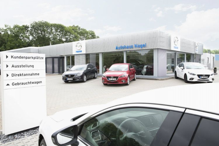 Bis 2016 beabsichtigt Mazda die Einführung der neuen CI bei den Handelsbetrieben abgeschlossen zu haben. Einen Teil der Kosten übernimmt der Hersteller, ... (Foto: Mazda)