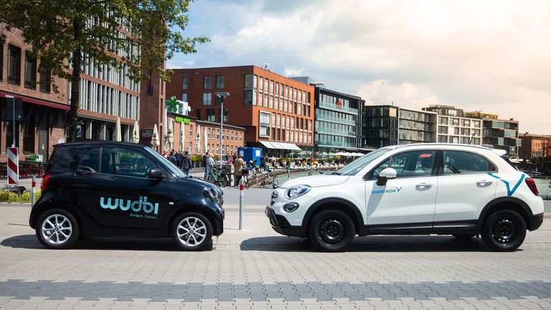 Der Carsharing-Dienst Wuddi des Automobilhändlers Beresa tritt künftig unter der Marke Share Now auf.(Bild:  Share Now)