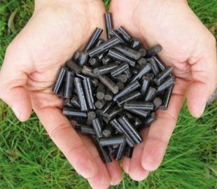 Organische Düngemittel-Pellets aus vergorenen Reststoffen der Olivenölproduktion. (Bild: Fraunhofer-Institut IGB)