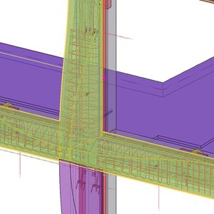 Detail-Ansicht der Bewehrung im Tekla-Modell. (Bild:  PGG Gerstner)