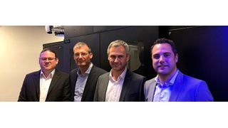 Sie waren am Aufbau des Solution Centers beteiligt (v. l.): die Ingram-Manager Marcus Schraml, Mike Cramer, Thomas Groß und Sebastian Eitel. (Michael Hase)