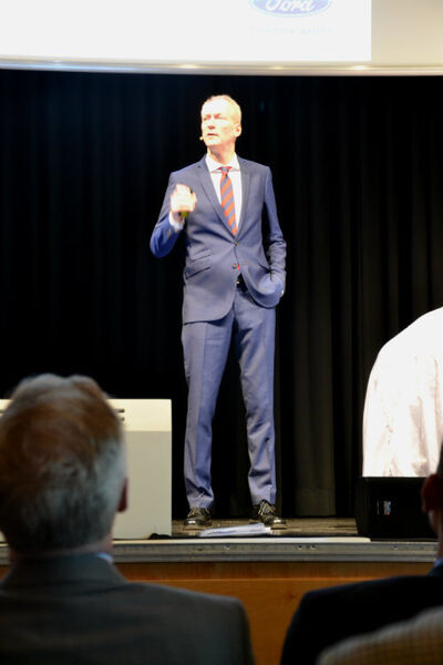 Ford-Deutschland-Geschäftsführer Wolfgang Kopplin gab sich auf der Veranstaltung zuversichtlich. (Foto: Mauritz)