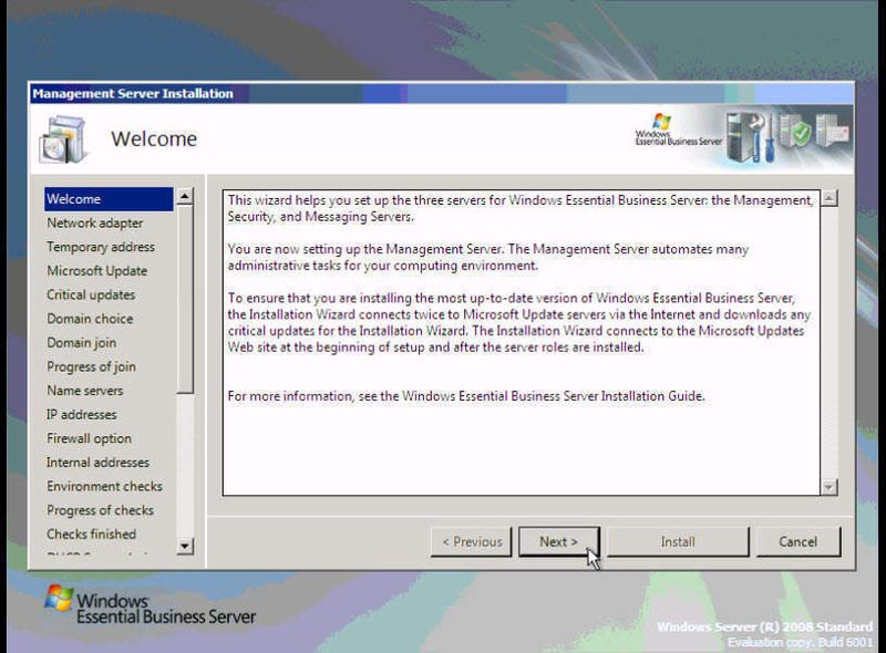 Abbildung 1: Der EBS wird mit Hilfe eines serverübergreifenden Installationsassistenten durchgeführt. (Archiv: Vogel Business Media)