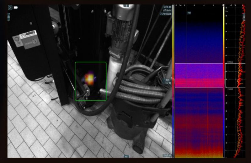 Lokalisieren von Druckluftleckagen im Druckluftleckage-Modus. (Bild: Soundtastix)