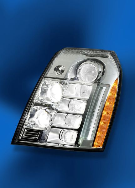 Osram rüstet Cadillac-Fahrzeuge mit LED-Lichttechnik aus.  (Bild: Messe München)