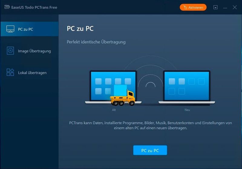 EasUS Todo PCTrans Free hilft beim Übertragen von Dateien. (Joos/Screenshot)