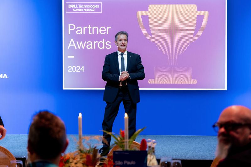 Robert Laurim (Dell) bei der Verleihung der Partner Awards (Bild: Christine Buhl)