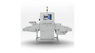 Ein Klappenausschleusmechanismus mit vier Spuren, die jeweils ein Viertel des Transportbands abdecken, garantiert die zuverlässige Ausschleusung von Fremdkörpern aus dem Produktionsprozess bei gleichzeitiger Minimierung der ausgeschleusten Menge an Gut-Produkten.  (Bild: Eagle Product Inspection)