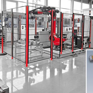 Maximale Wertschöpfung durch präzise, automatisierte Zerlegung: die Sondermaschine für Paletten-Recycling von BHV-Automation. Das System besteht aus einem Industrieroboter mit Systemgreifer, einer speziell entwickelten 
Sägeeinheit und einer intelligenten Software.  (Bild:  BHV-Automation)