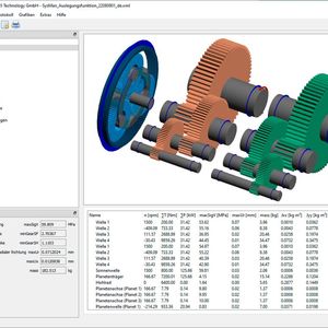 Das Bild zeigt den System-Manager von GWJ mit Auslegungsfunktion für Getriebesysteme.(Bild:  GWJ)