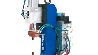 Als Basis der Punkt-Schweißmaschine von Helu dient das Standard-C-Bügel-System der Umformtechnik vom Mutterunternehmen Tünkers. (Helu)