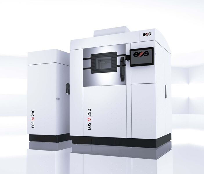 EOS stellte sein neues Metall-Lasersinter-System M 290 vor. (Bild: EOS)