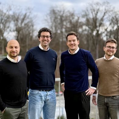 FiniteNow Gründer. Von links nach rechts: Dr. Farbod Nezami, Dr. Jan-Philipp Fuhr, Marcel Erich und Robert Wagner (Bild: FiniteNow)