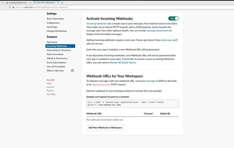 Auch Slack kann Daten via Webhook empfangen.