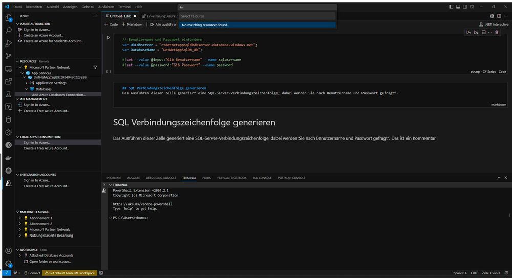 Microsoft Polyglot Notebooks: Möglichkeiten und Kommunikation mit MS SQL