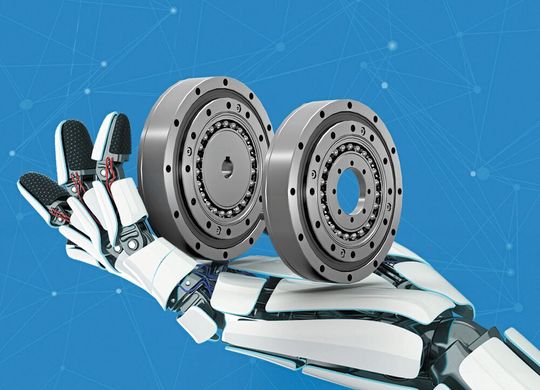 Ideal for joints in humanoid robots and cobots: compact shaft gearboxes from Nabtesco transmit high torques.(Image: Nabtesco)