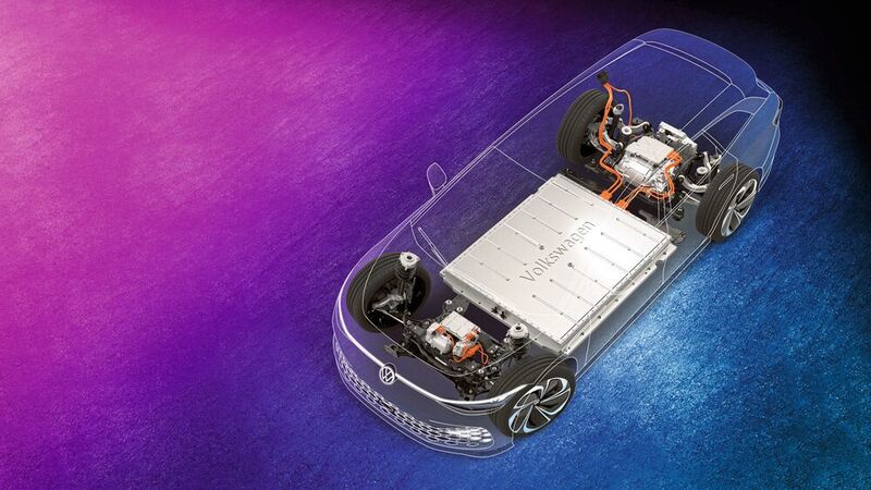 Die 82 kWh Lithium-Ionen-Batterie soll eine Reichweite von 590 Kilometern (WLTP) ermöglichen. (Volkswagen )