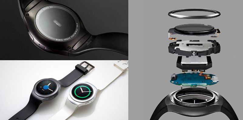 Die Samsung Gear S2 besitzt ein 1,63-Zoll großes AMOLED-Display sowie eine 2-Megapixel-Kamera und wird mit dem Betriebssystem Tizen – einem alternativen OS, das Samsung in Zusammenarbeit mit Intel programmiert hat – ausgeliefert: Somit ist die Smartwatch nur mit Samsung-Geräten kompatibel. (Bild: Samsung)