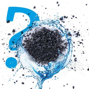 Abb. 1: Aktivkohle gilt als vielversprechendes Adsorptionsmaterial, um anthropogene Stressoren in einer vierten Reinigungsstufe aus Abwasser zu entfernen. Doch ist auch sie limitiert?