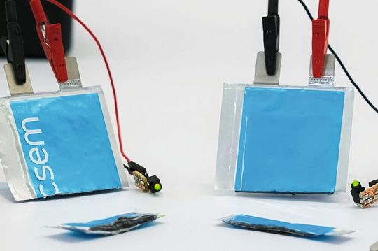 Schnitttest an Lithium-Metall-Batterien.(Bild:  CSEM)