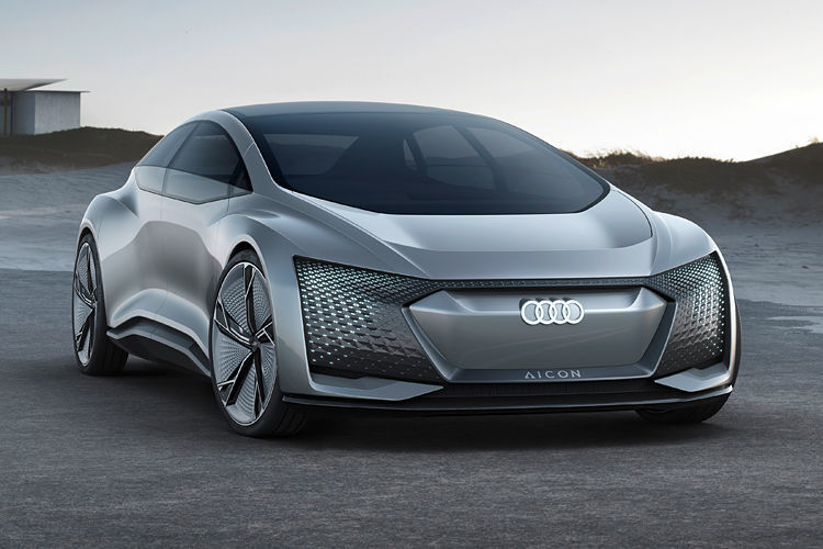 Der Audi Aicon soll mit einer Ladung eine Reichweite zwischen 700 und 800 Kilometern erreichen. (Audi)