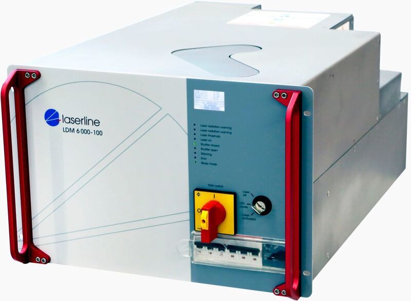 Ein Schwerpunkt der Präsentation zur Schweißtec bei Laserline ist der LDM 6000-100 Diodenlaser, der in kompakter Form satte 6 kW Laserleistung bietet. (Laserline)