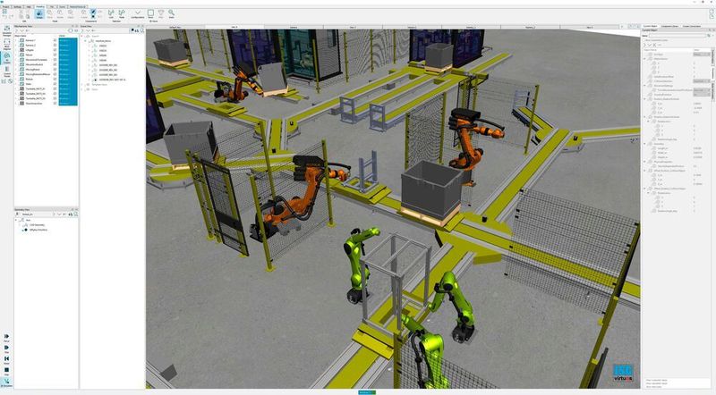Die ISG Industrielle Steuerungstechnik GmbH zeigt auf der SPS die neuesten Weiterentwicklungen ihrer Simulationsplattform ISG-virtuos. Mit der offenen Software für digitale Zwillinge realisieren Maschinen- und Anlagenbauer Simulationsmodelle, insbesondere für virtuelle Inbetriebnahmen. Aber auch entlang des gesamten Lebenszyklus einer Anlage – vom Vertrieb über das digitale Engineering bis in die Betriebsphase, etwa für Mitarbeiterschulungen und Servicefälle – gestattet die Lösung, unterschiedlichste Szenarien zu simulieren. SPS 2021: Halle 6, Stand 340. (ISG Industrielle Steuerungstechnik GmbH)