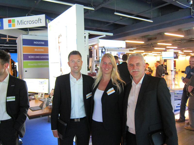 Steffen Michael, Daniela Hieh und Markus Muxfeldt (r.), Microsoft  (Bild: IT-BUSINESS)
