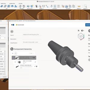Mit dem Add-in von Sandvik lassen sich Komplettwerkzeuge, basierend auf den Werkzeugdaten des Anbieters, erstellen.(Bild:  Sandvik Coromant)
