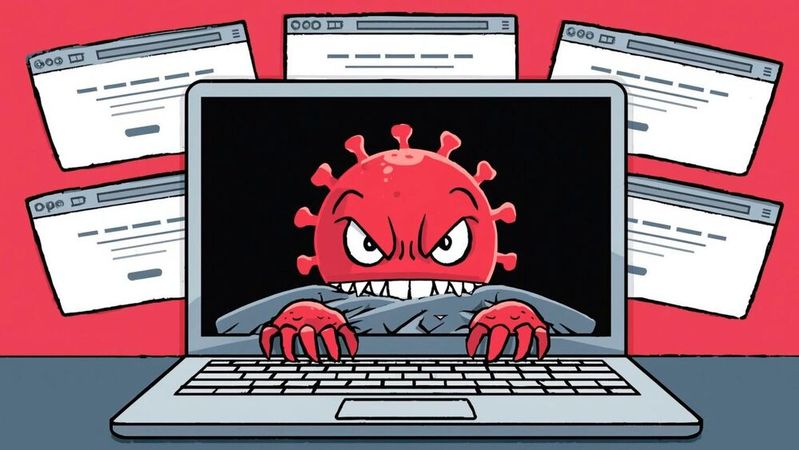 Browserbasierte Angriffe entwickeln sich zur wachsenden Bedrohung: Laut einer aktuellen Omdia-Studie verzeichnen zwei Drittel der Unternehmen einen Anstieg dieser Angriffe.(Bild:  Canva / KI-generiert)