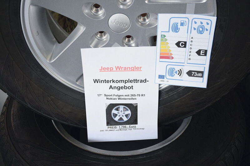 Da macht das Reifengeschäft Spaß: Komplettradsatz für Jeep Wrangler für 1.790 Euro. (Rosenow)