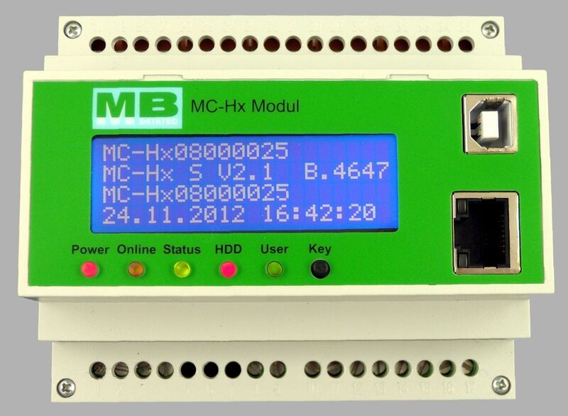 Das mit einer Übertemperatur-Sicherung ausgestattete Datenlogger-Modul passt auf jede DIN Hutschiene. (MB DataTec)