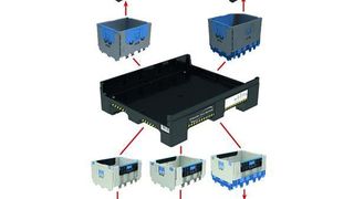Eine 1200 mm × 1000 mm große ISO-Palette ist die Basis für verschiedene Varianten an Großladungsträgern, die selbst zusammengestellt werden können. Bild: Schoeller Arca (Archiv: Vogel Business Media)