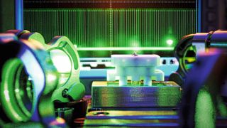 Nichtlinear optische Quelle für verschränkte Photonen als Technologiebasis für Quantenfrequenzkonverter. (Bild: Fraunhofer-ILT/Volker Lannert)