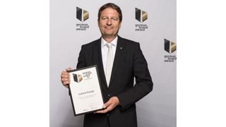 Geschäftsführer Dr. Wolfgang Kuster nahm den German Brand Award in Berlin entgegen. Foto:  (Lutz Sternstein)