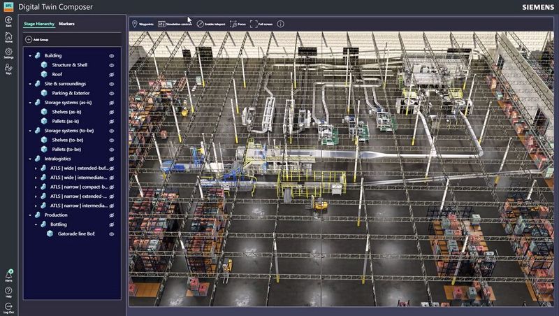 Pepsico digitalisiert ausgewählte Produktionsstätten und Lagerhäuser in den USA mithilfe von Digital Twin Composer. (Bild: Pepsico)