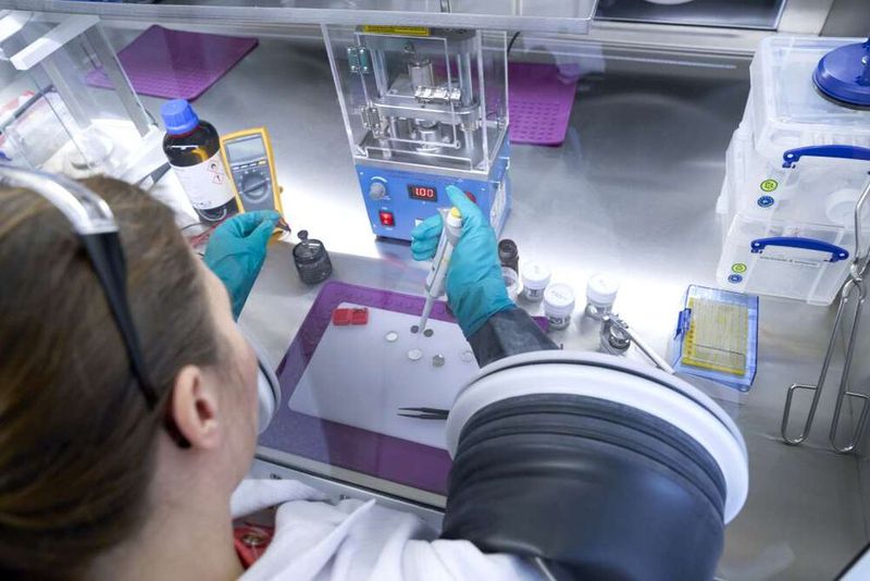 Im Chemielabor, in der sogenannten Glove box werden die Zellen auseinandergebaut und analysiert. (Bild: Borg Warner)