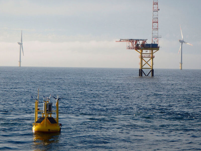 Das LiDAR-Messgerät wurde in ein Aluminium-gehäuse mit einem Spezialglas eingekapselt, um es vor Salzwasser und den extremen Umweltbedingungen auf See zu schützen. (Bild: Fraunhofer IWES)